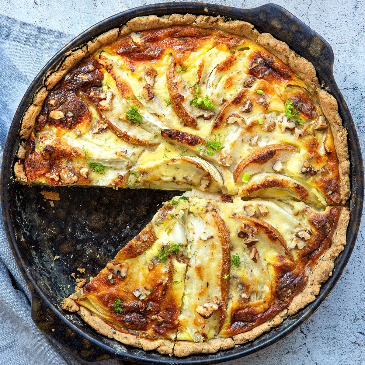 Quiche mit Fenchel und Birne